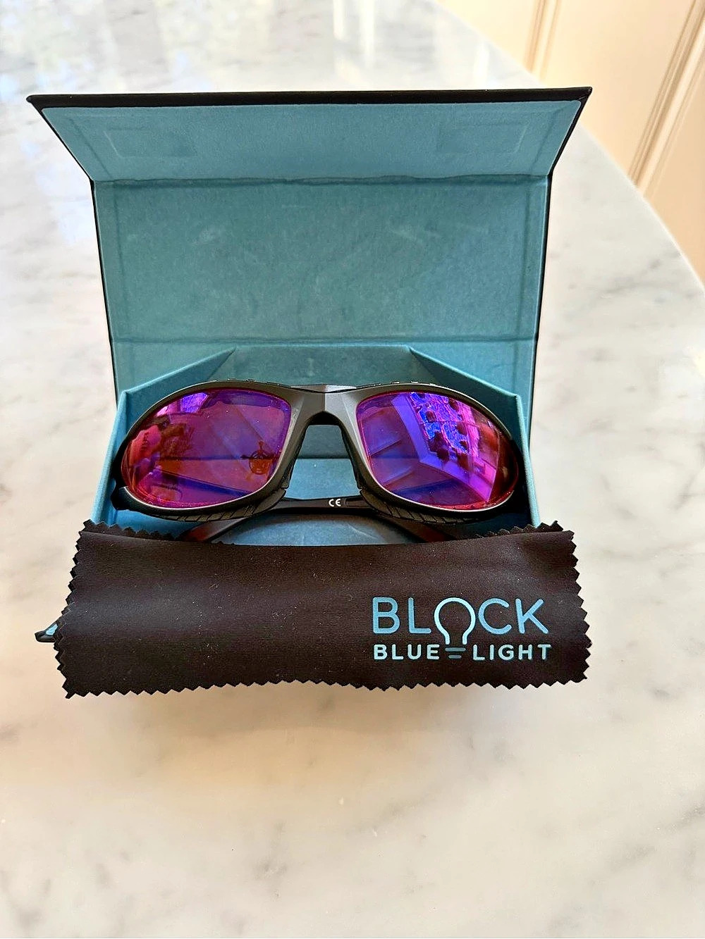 BLOCK Blue Light Original Fitover Blue Light Blocking Glasses Black & Orange